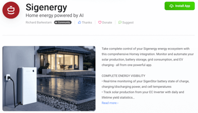 Sigenergy Homey App